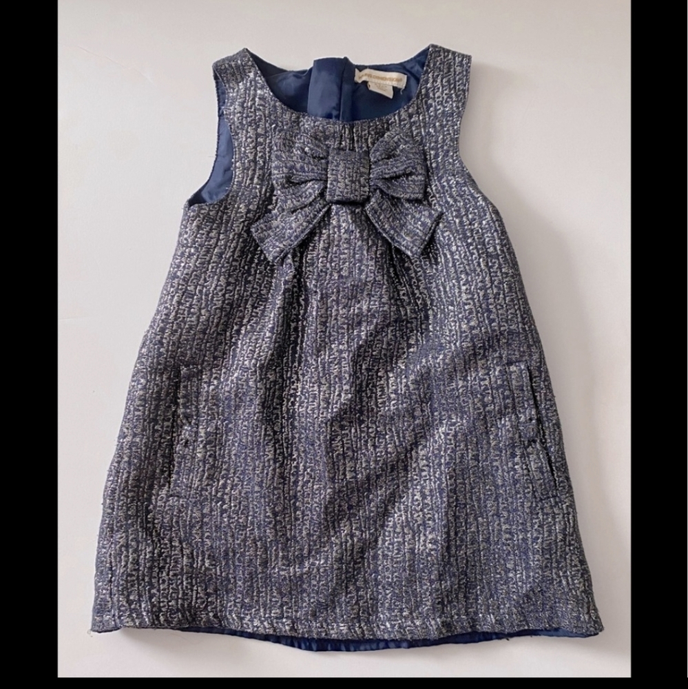 Young Dimension Navy Blue and Silver Dress Size 2-3 Years